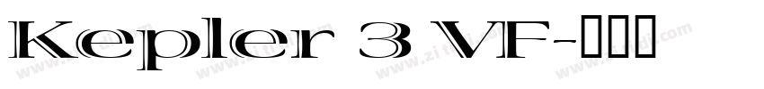 Kepler 3 VF字体转换